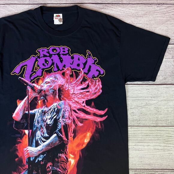 2013 Rob Zombie Black Graphic Band T-shirt - Picture 1 of 7